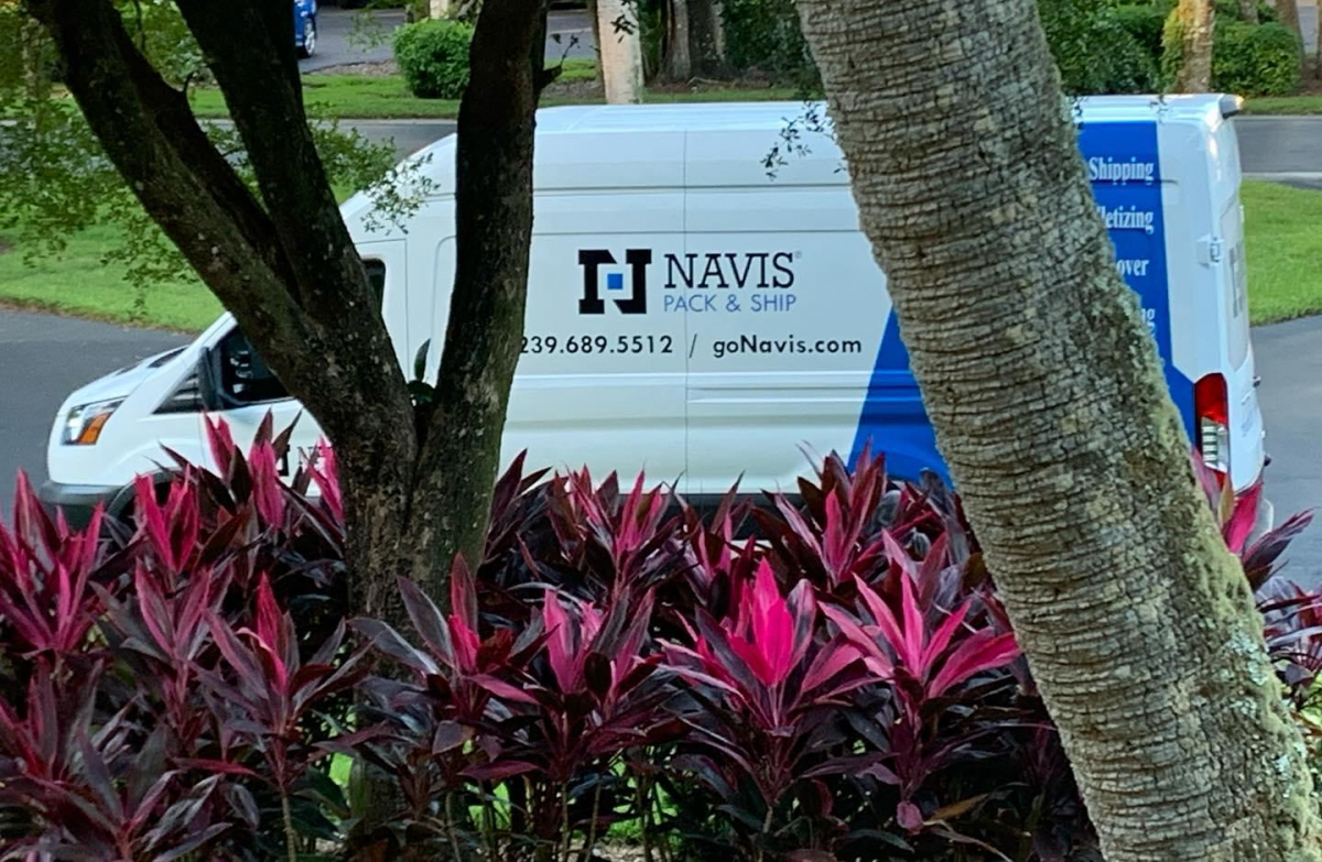 Navis van through the trees