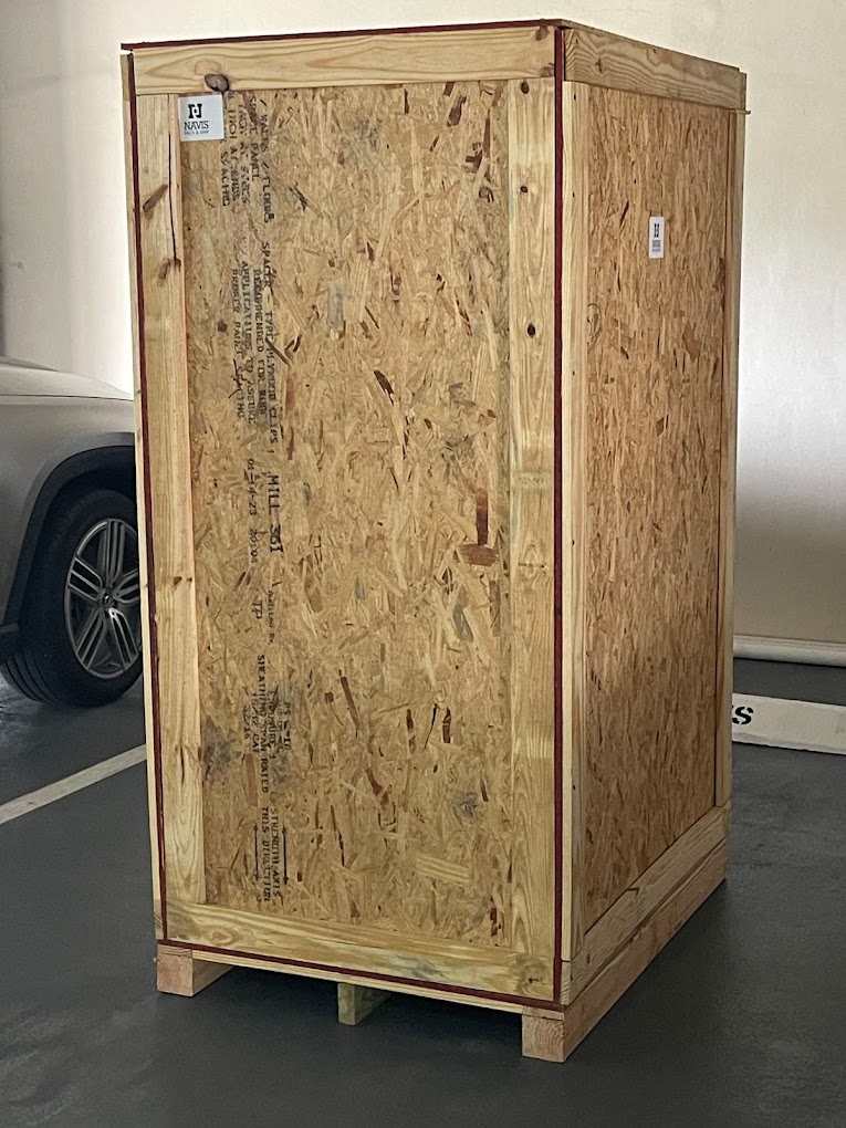 tall shipping crate Navis Miami