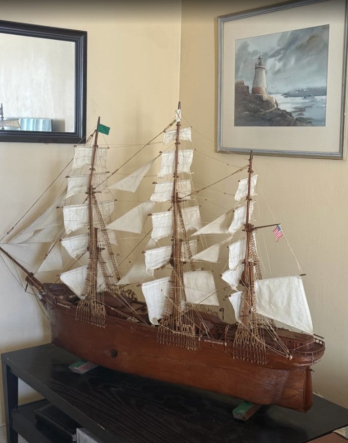 51-inch handcrafted model clipper ship custom crated and shipped by Navis Pack & Ship of Columbus