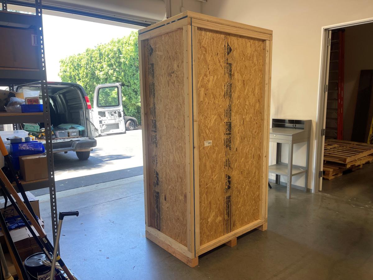 tall, finished crate